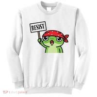 Resist Frog Funny Protester Portland Sweatshirt thumb 0