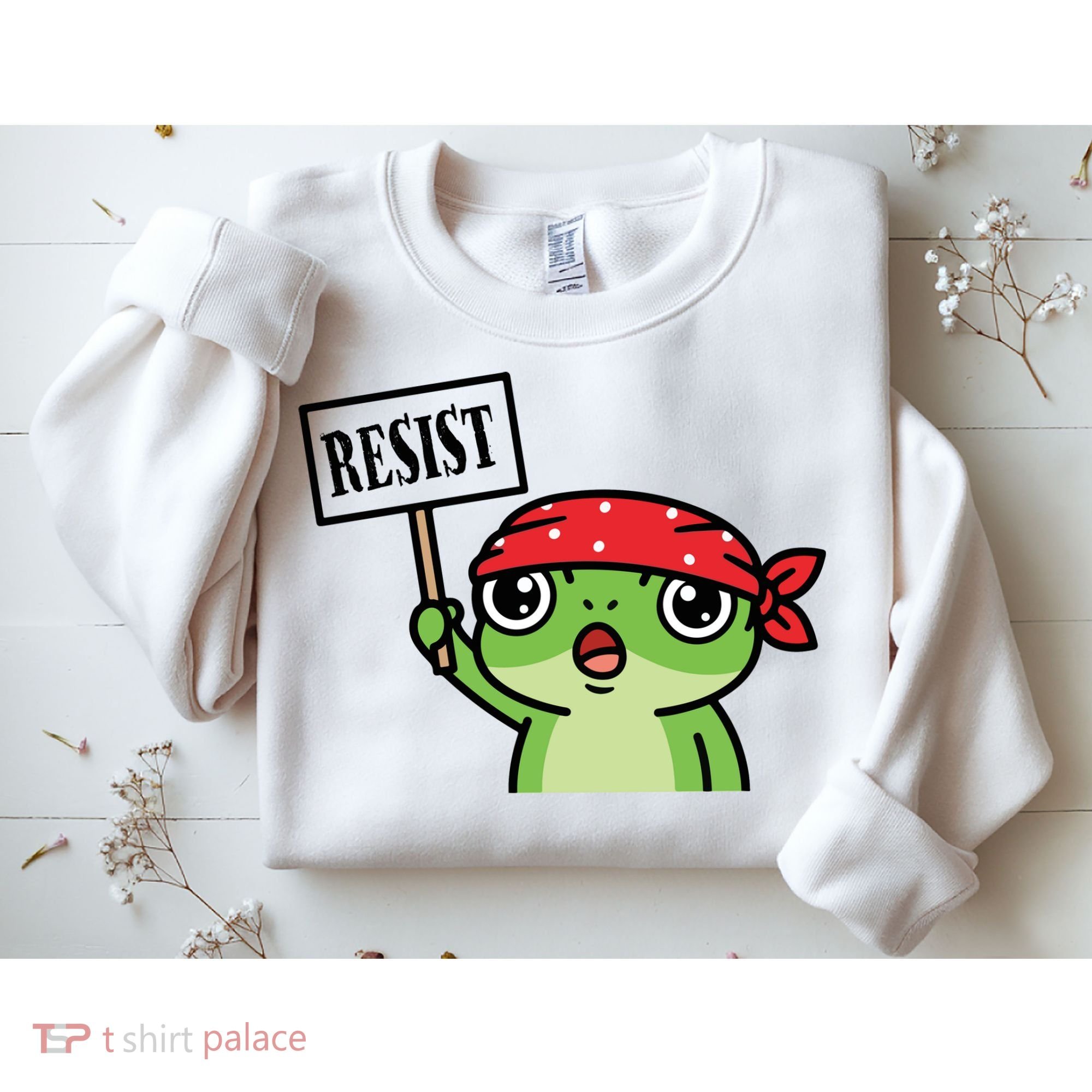 Resist Frog Funny Protester Portland Sweatshirt