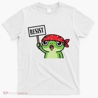 Resist Frog Funny Protester Portland T-Shirt thumb 0