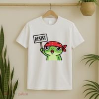 Resist Frog Funny Protester Portland T-Shirt thumb 2