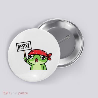 Resist Frog Funny Protester Portland Button