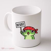 Resist Frog Funny Protester Portland Coffee Mug thumb 0