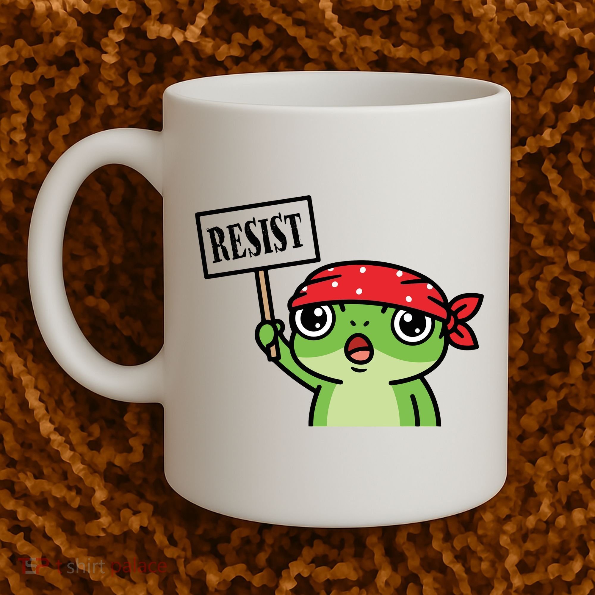 Resist Frog Funny Protester Portland Coffee Mug