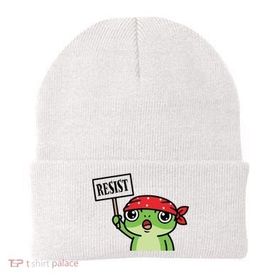 Resist Frog Funny Protester Portland Beanie