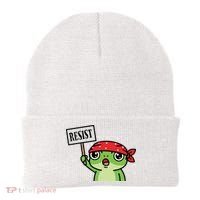 Resist Frog Funny Protester Portland Beanie thumb 0