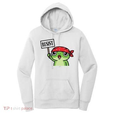 Resist Frog Funny Protester Portland Women's Hoodie