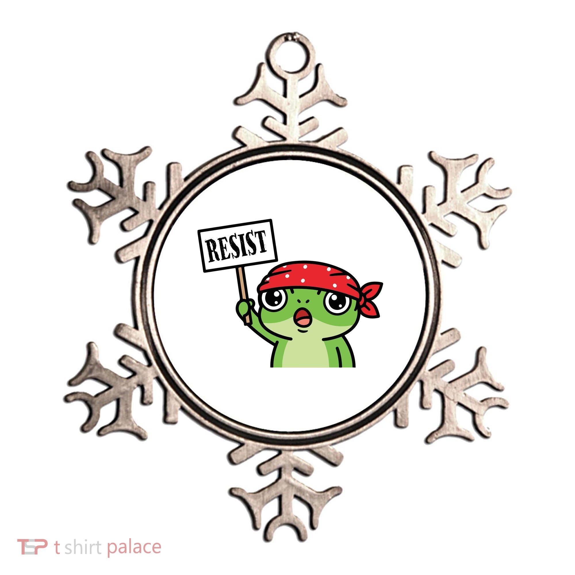 Resist Frog Funny Protester Portland Ornament