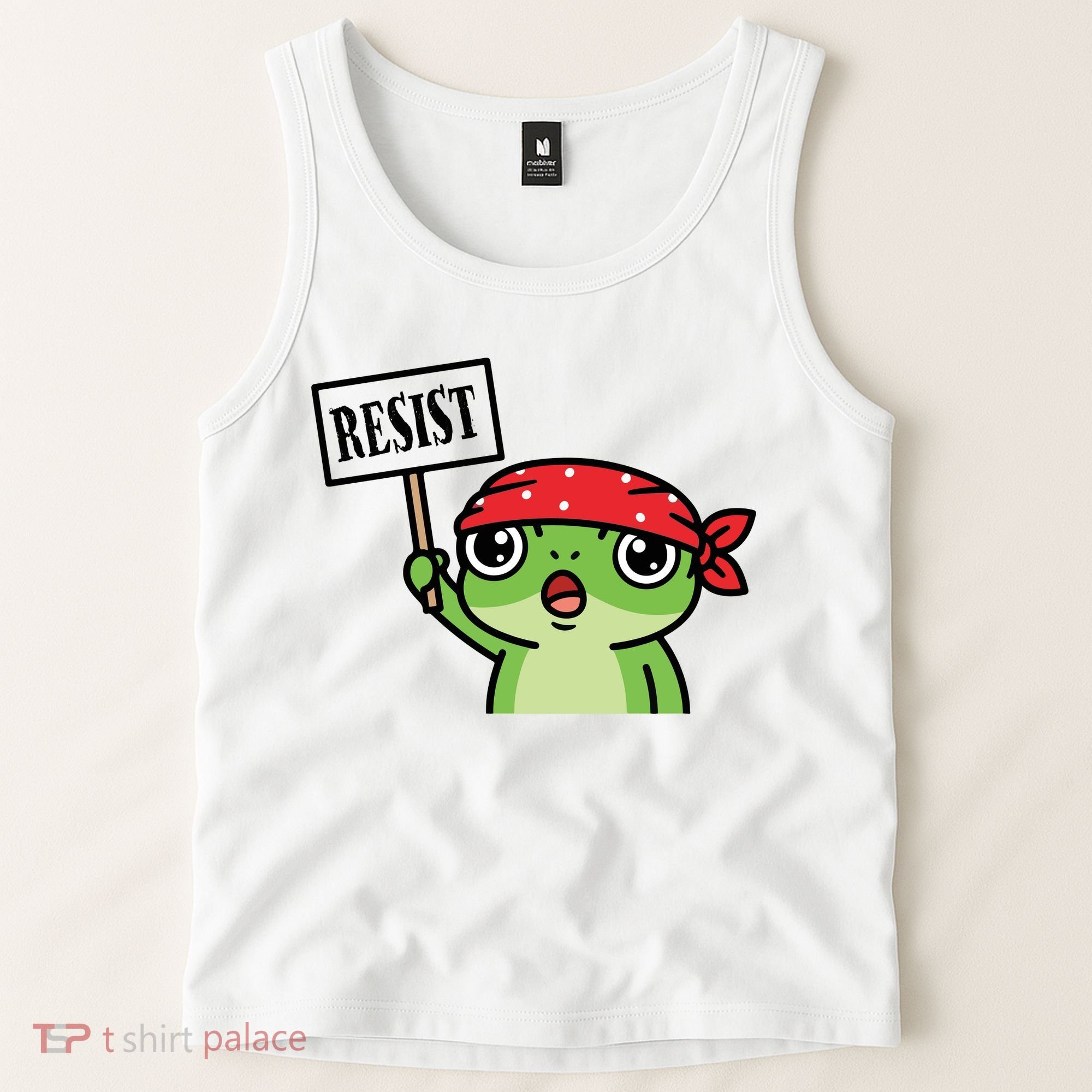 Resist Frog Funny Protester Portland Tank Top
