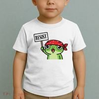 Resist Frog Funny Protester Portland Toddler T-Shirt thumb 2