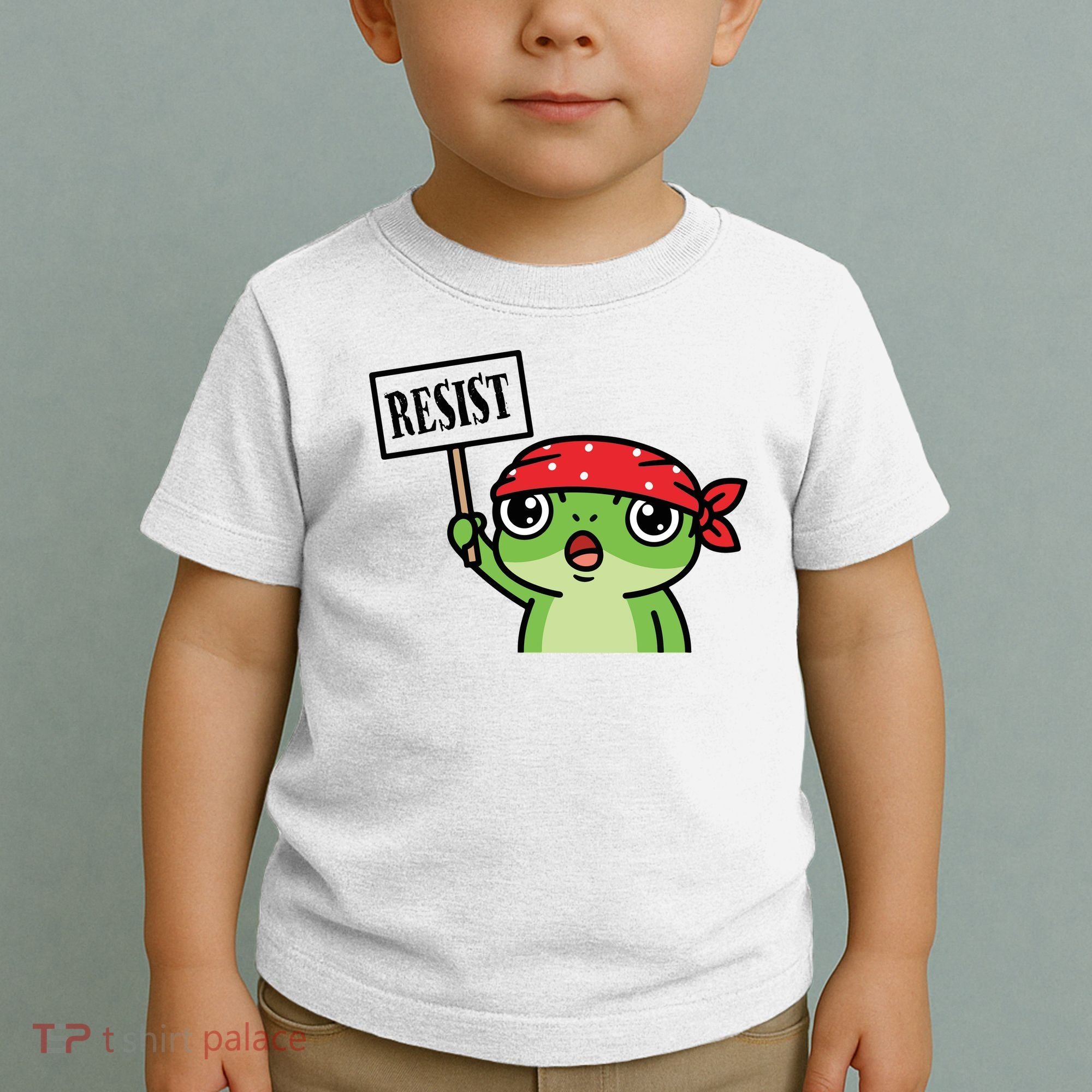 Resist Frog Funny Protester Portland Toddler T-Shirt