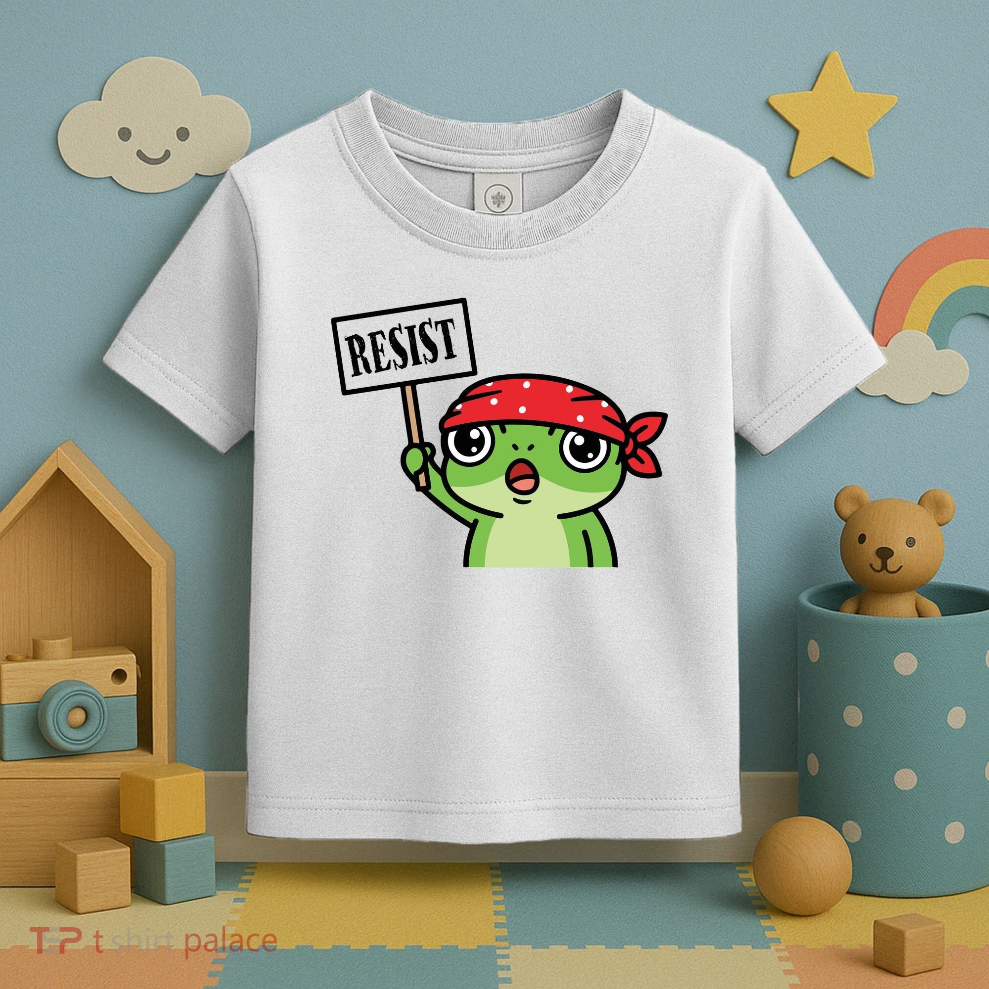 Resist Frog Funny Protester Portland Toddler T-Shirt