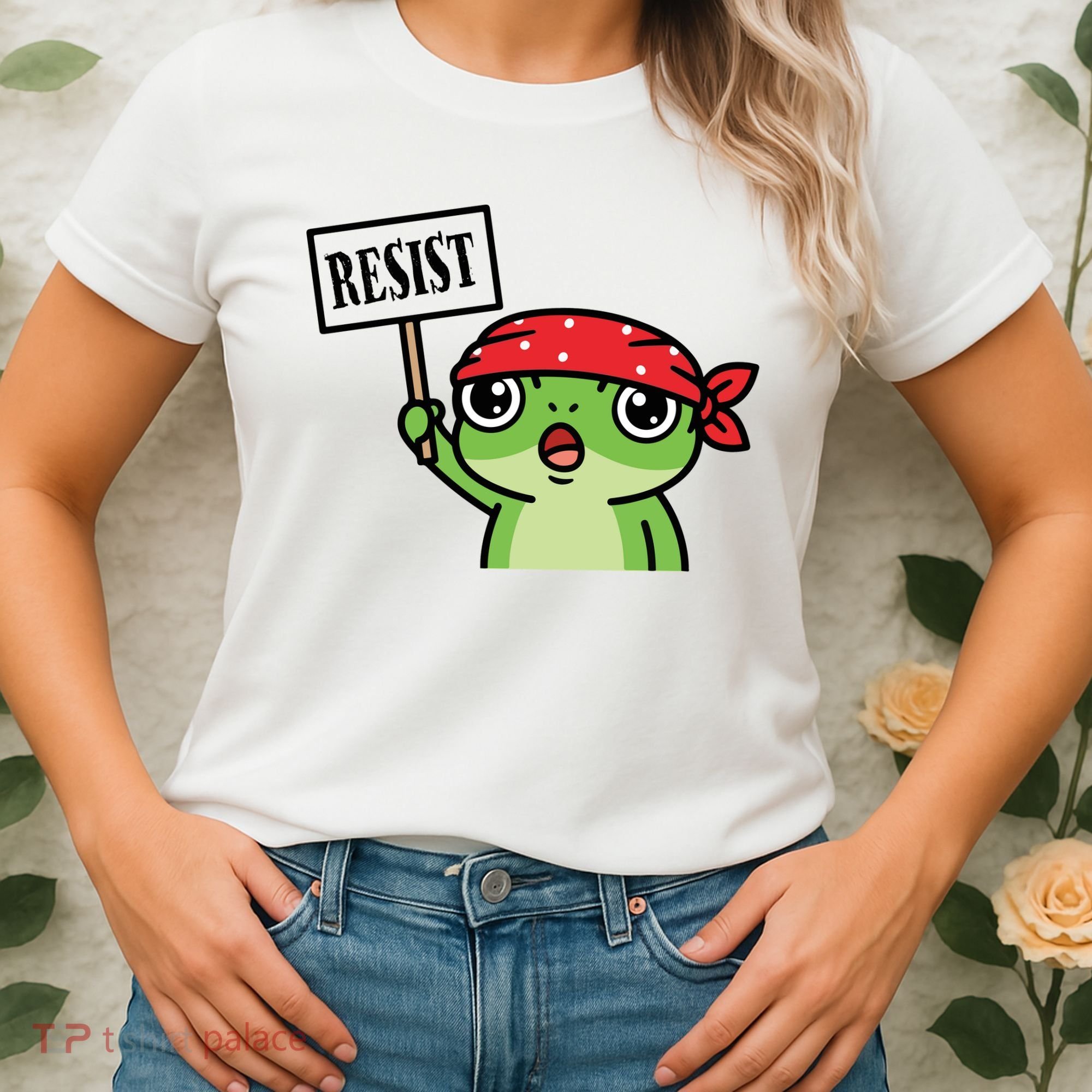 Resist Frog Funny Protester Portland Women's T-Shirt