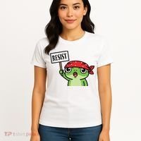 Resist Frog Funny Protester Portland Women's T-Shirt thumb 4