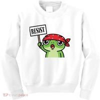 Resist Frog Funny Protester Portland Kids Sweatshirt thumb 0