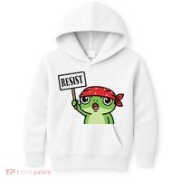 Resist Frog Funny Protester Portland Kids Hoodie thumb 0