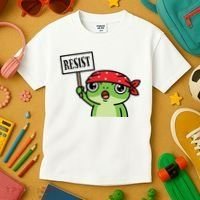 Resist Frog Funny Protester Portland Kids T-Shirt thumb 3