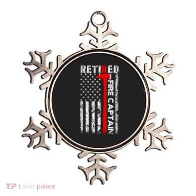 Retired Firefighter Fire Captain Retirement UAS flag Gifts Ornament