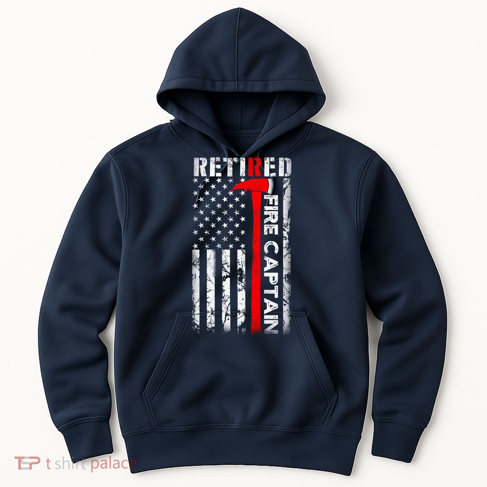 Retired Firefighter Fire Captain Retirement UAS flag Gifts Hoodie