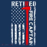Retired Firefighter Fire Captain Retirement UAS flag Gifts Apron thumb 3