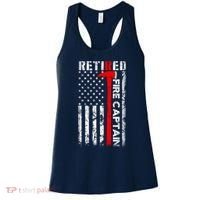 Retired Firefighter Fire Captain Retirement UAS flag Gifts Women's Tank Top thumb 0