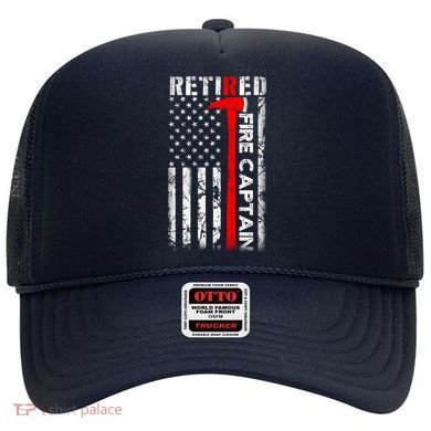 Retired Firefighter Fire Captain Retirement UAS flag Gifts Hat