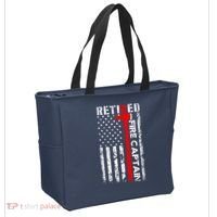 Retired Firefighter Fire Captain Retirement UAS flag Gifts Tote Bag thumb 2
