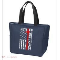 Retired Firefighter Fire Captain Retirement UAS flag Gifts Tote Bag thumb 3