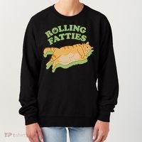 Rolling Fatties Funny Weed Cat Marijuana Women's Sweatshirt thumb 0