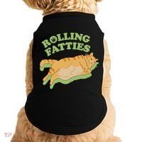 Rolling Fatties Funny Weed Cat Marijuana Doggie Tank thumb 0