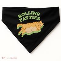 Rolling Fatties Funny Weed Cat Marijuana USA-Made Doggie Bandana thumb 0