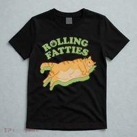 Rolling Fatties Funny Weed Cat Marijuana T-Shirt thumb 5