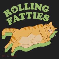 Rolling Fatties Funny Weed Cat Marijuana Beanie thumb 2