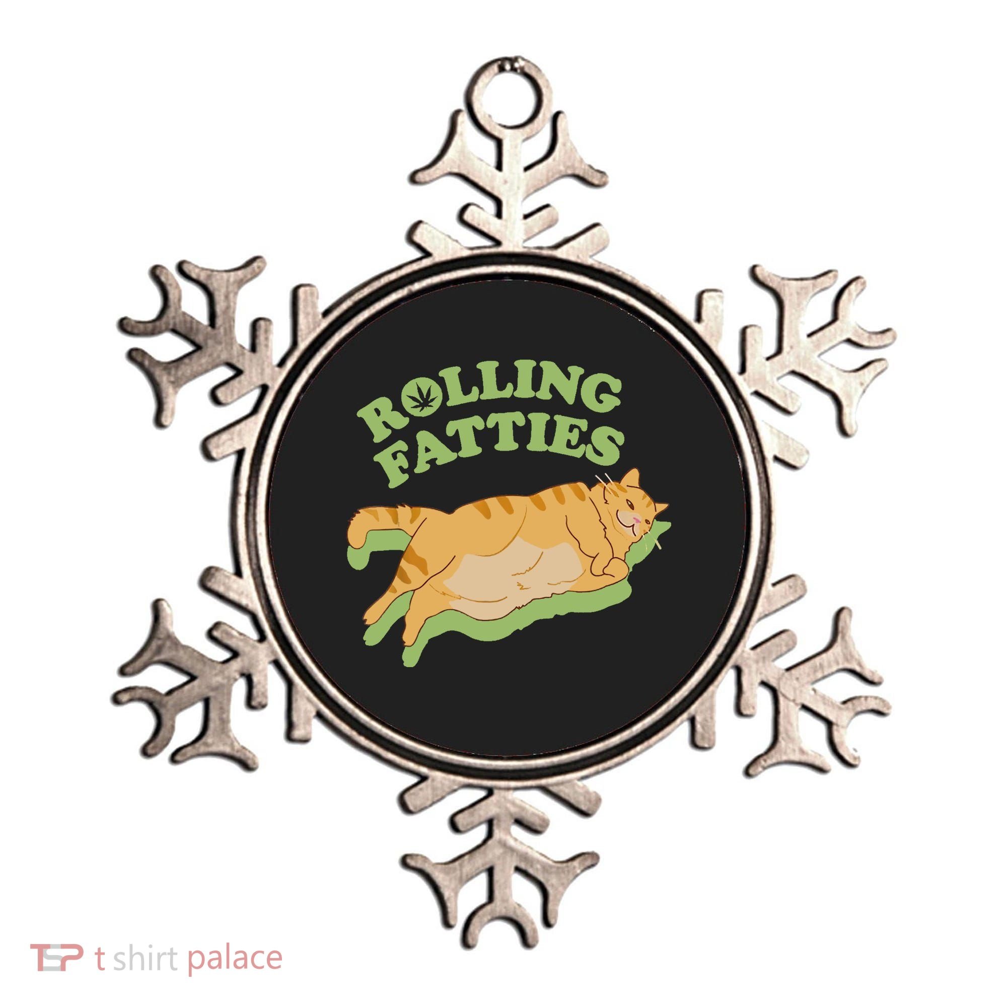 Rolling Fatties Funny Weed Cat Marijuana Ornament