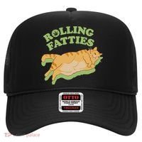 Rolling Fatties Funny Weed Cat Marijuana Hat thumb 0