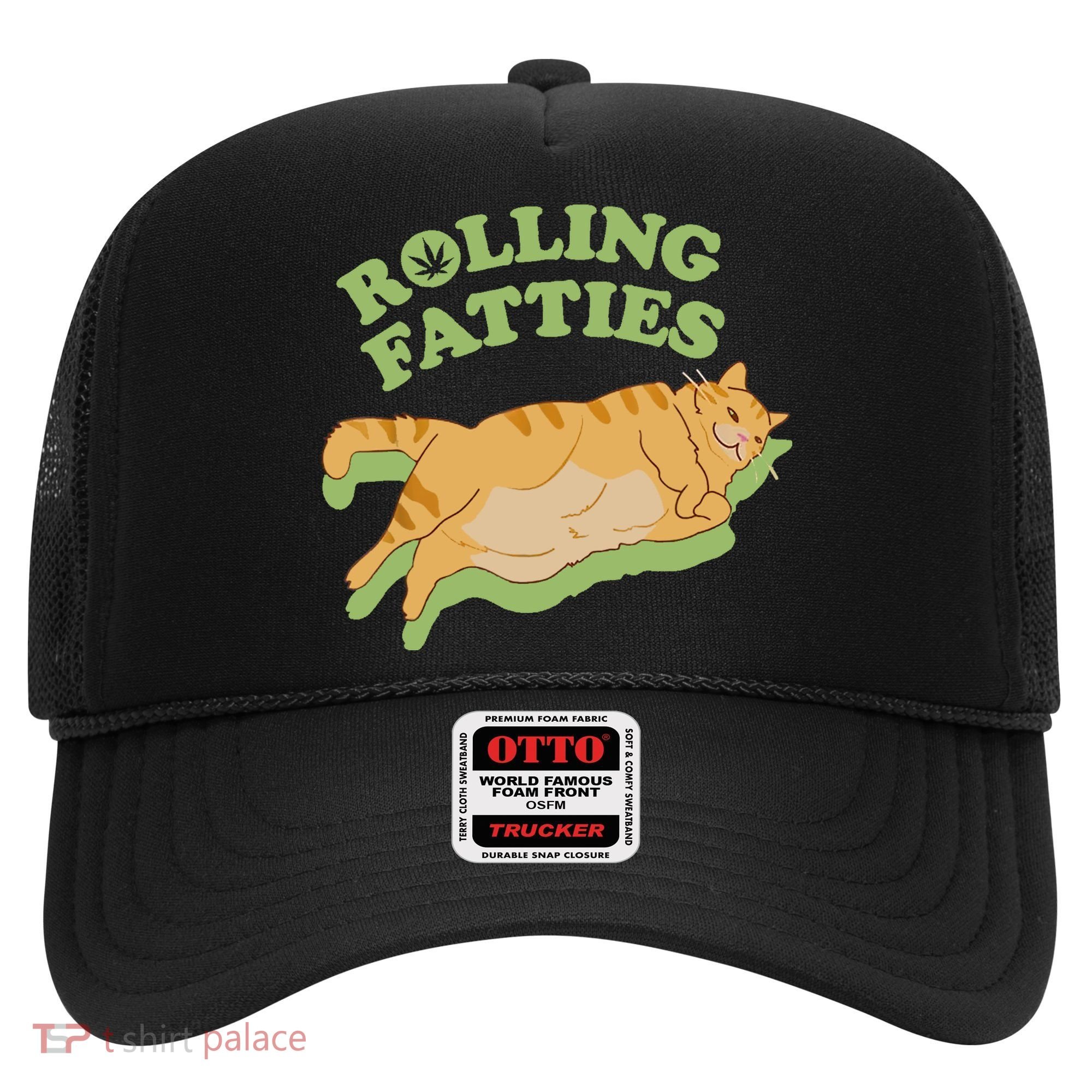 Rolling Fatties Funny Weed Cat Marijuana Hat