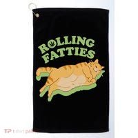 Rolling Fatties Funny Weed Cat Marijuana Golf Towel thumb 0
