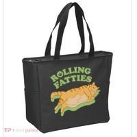 Rolling Fatties Funny Weed Cat Marijuana Tote Bag thumb 2