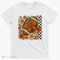 Retro Football Fan Coquette Game Day Vintage T-Shirt thumb 0