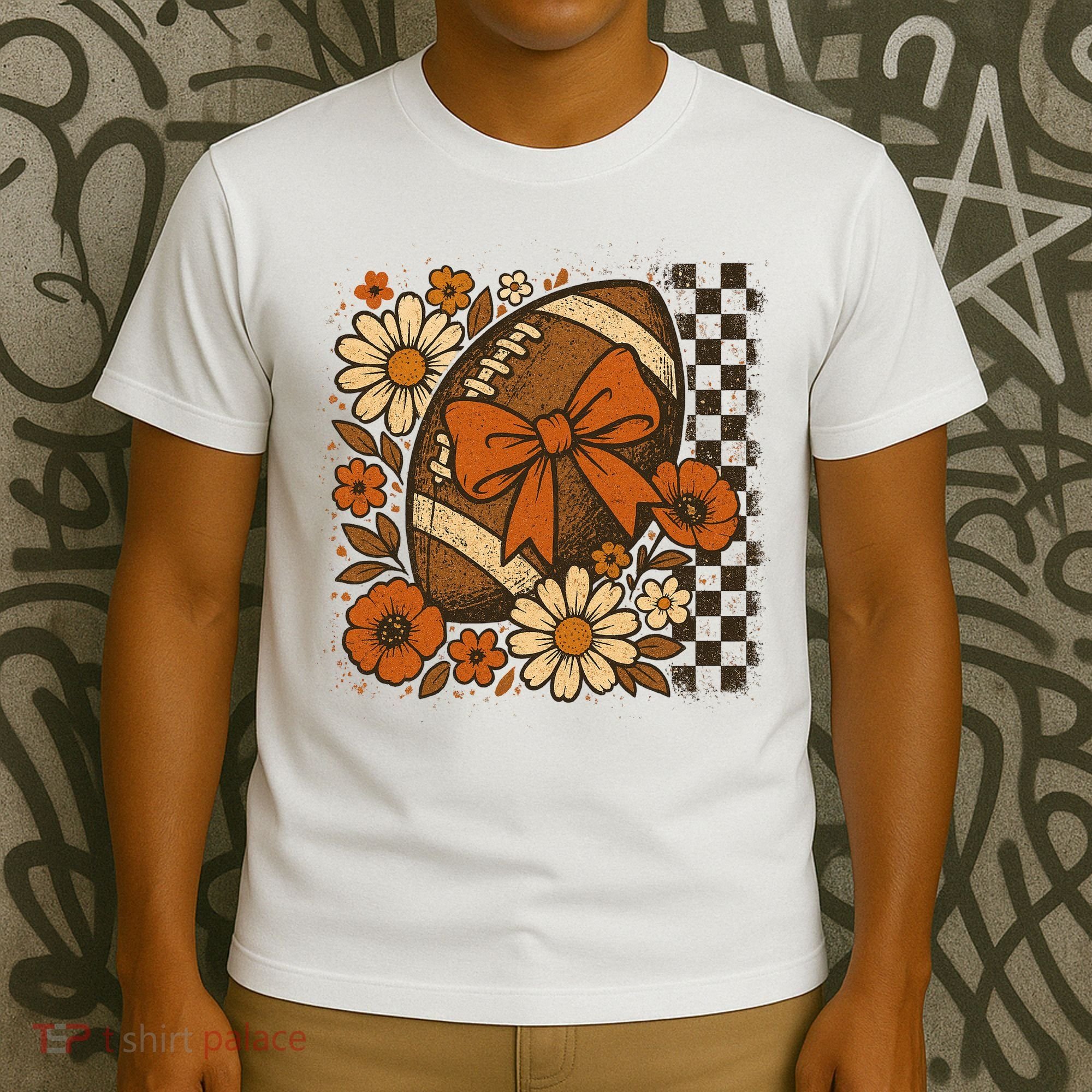 Retro Football Fan Coquette Game Day Vintage T-Shirt