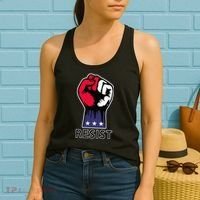 Resistance Fist Fight The Trump Agenda In Usa Women's Tank Top thumb 2