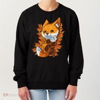 Red Forest Fox Baby Animal Autumn Fall Leaves Women's Sweatshirt thumb 0