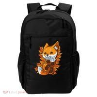 Red Forest Fox Baby Animal Autumn Fall Leaves Backpack thumb 0