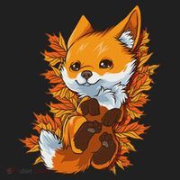 Red Forest Fox Baby Animal Autumn Fall Leaves Tumbler thumb 3