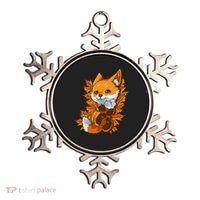 Red Forest Fox Baby Animal Autumn Fall Leaves Ornament thumb 0