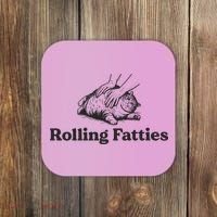 Rolling Fatties Funny Cat Lover Coaster thumb 0