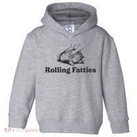 Rolling Fatties Funny Cat Lover Toddler Hoodie thumb 0