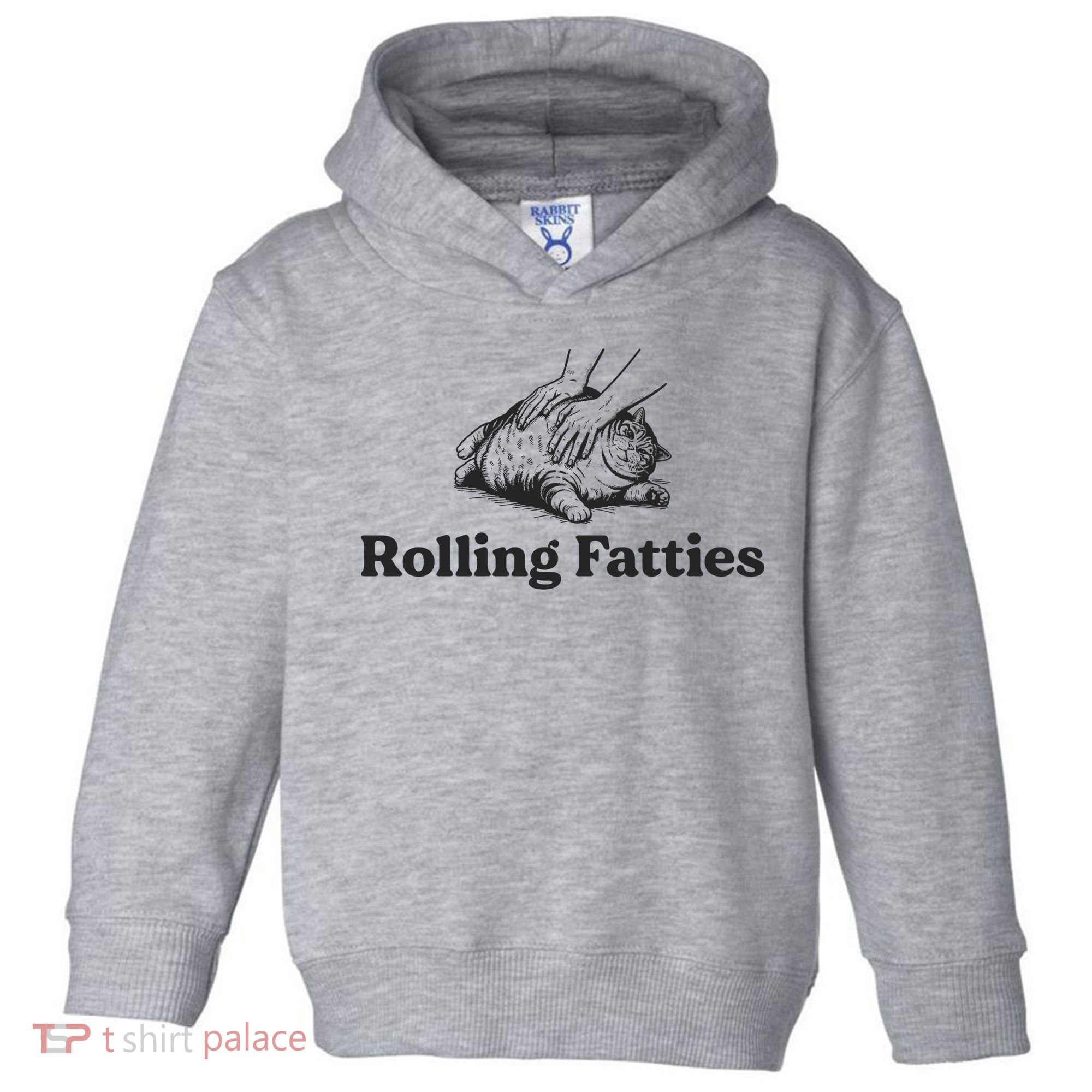Rolling Fatties Funny Cat Lover Toddler Hoodie