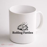 Rolling Fatties Funny Cat Lover Coffee Mug thumb 1