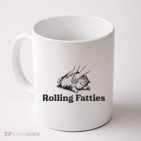 Rolling Fatties Funny Cat Lover Coffee Mug thumb 0