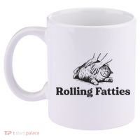 Rolling Fatties Funny Cat Lover 11oz C Handle Ceramic Mug thumb 2